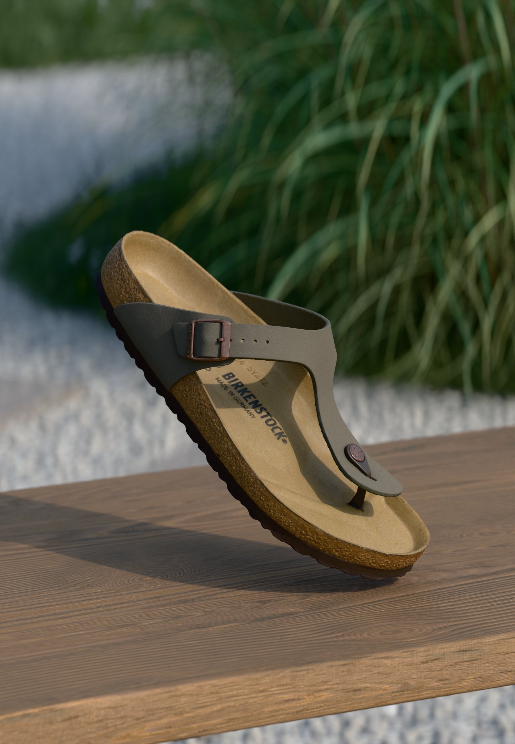 GIZEH BFBC STONEN - REGULAR - T-bar sandals - stone