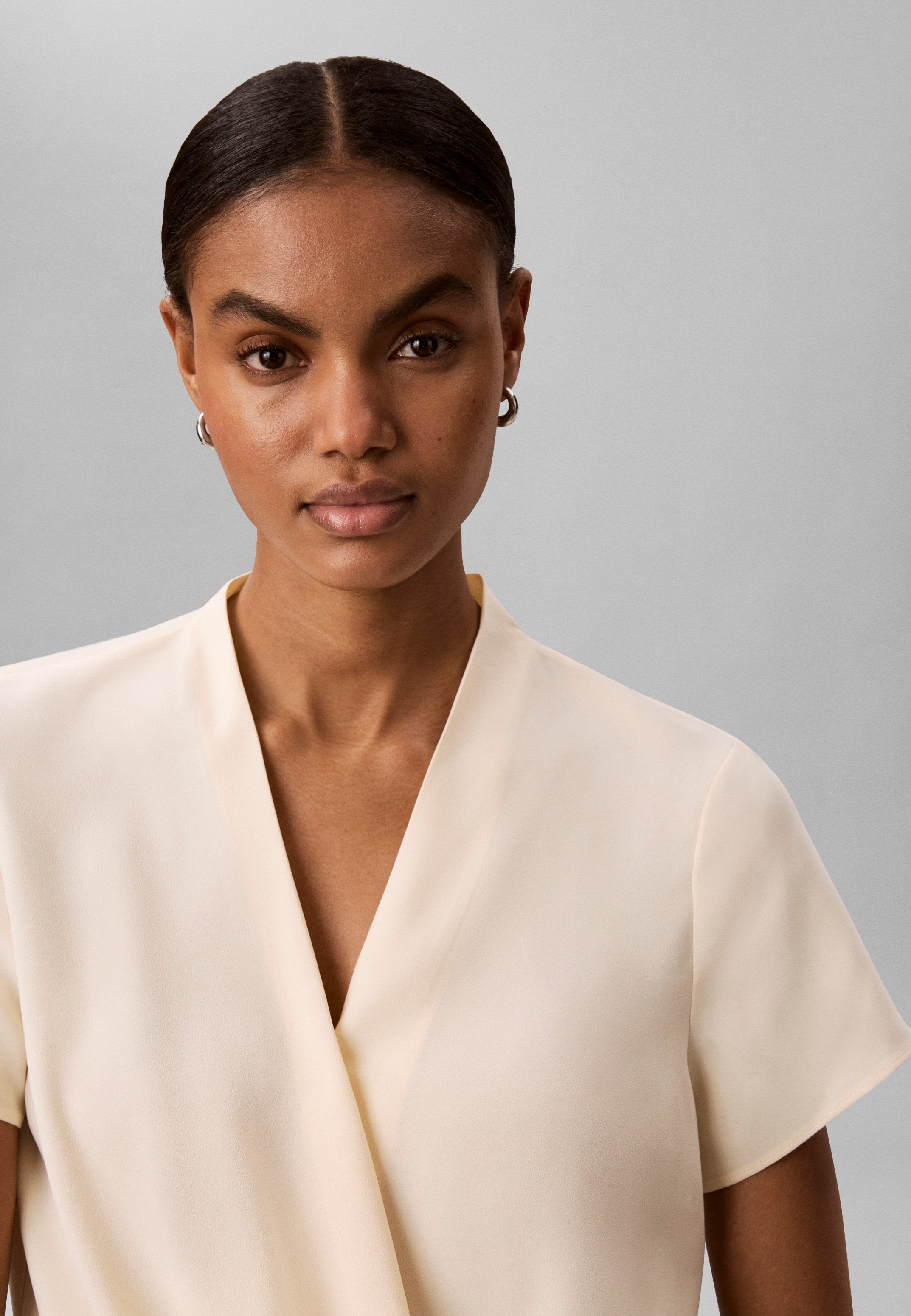 DRAPED WRAP - Blouse - vanilla custard
