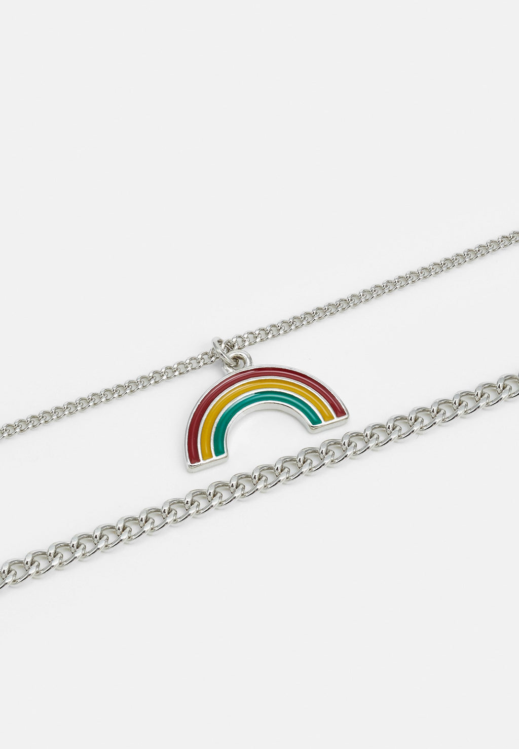 JACPRIDE NECKLACE UNISEX 2 PACK - Necklace - silver/coloured/birch