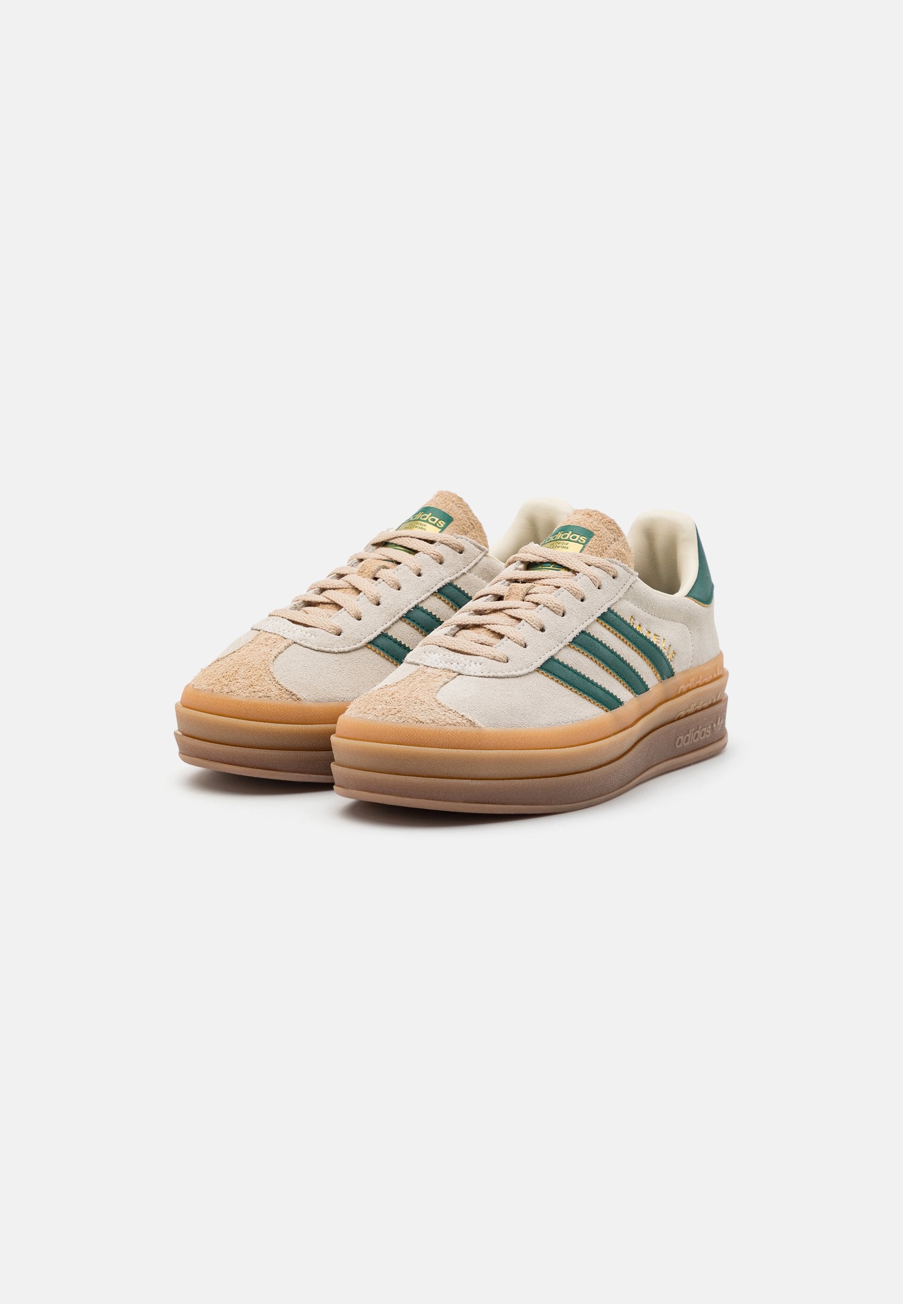 GAZELLE BOLD W - Spor Ayakkabı - krem beyaz/kolej yeşili/sihirli bej