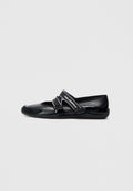 ALTIA KROSS STRAP - Ankle strap ballet pumps - black metallic