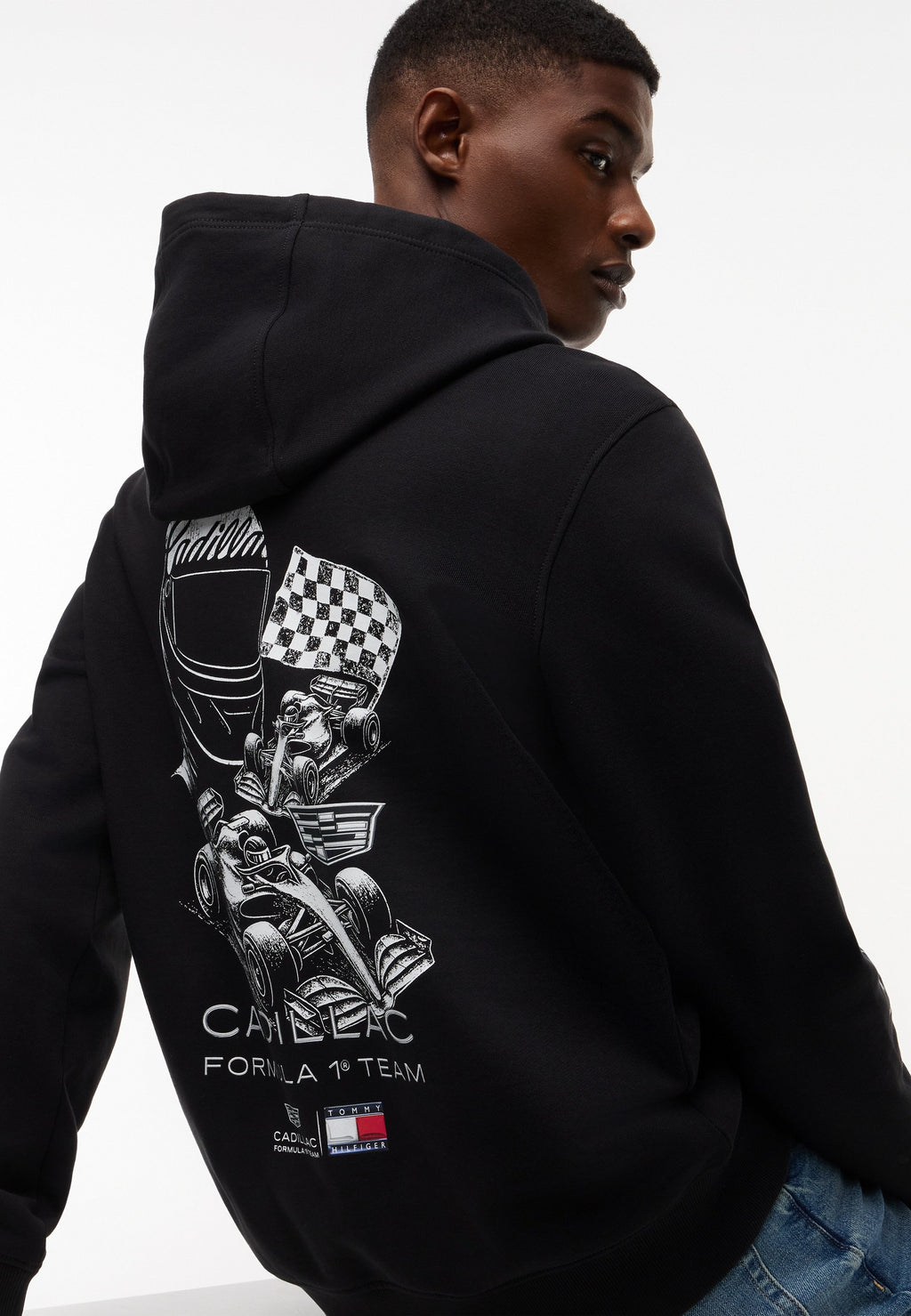 TH X CADILLAC FORMULA 1 TEAM CAR GRAPHIC HOODIE UNISEX - Hoodie - black