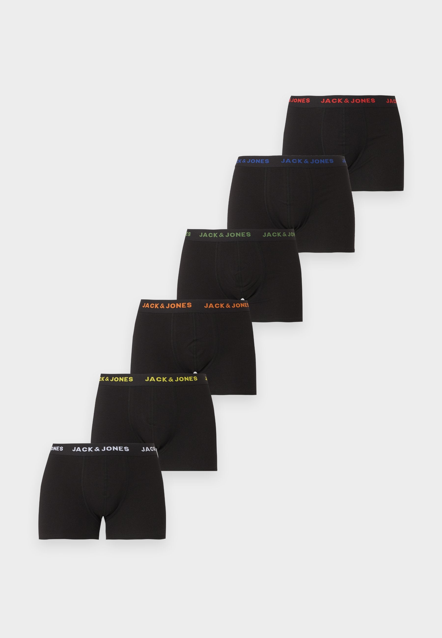 JACBASIC TRUNKS 7 PACK - شورتات - أسود