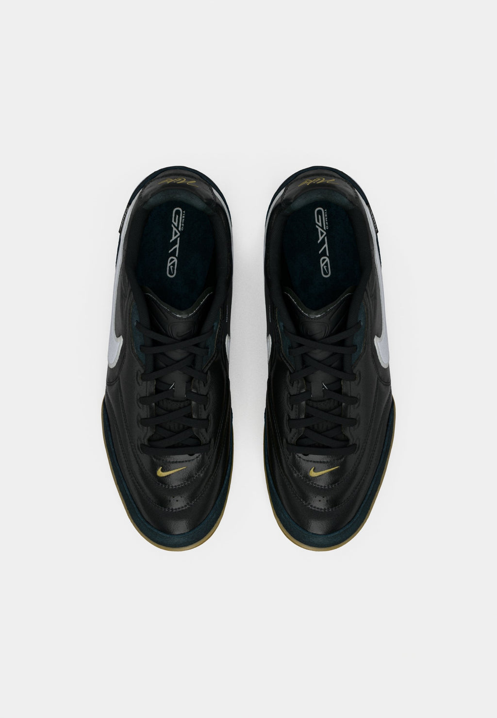 TIEMPO STREETGATO IC UNISEX - Salon futbolu ayakkabısı - siyah/beyaz