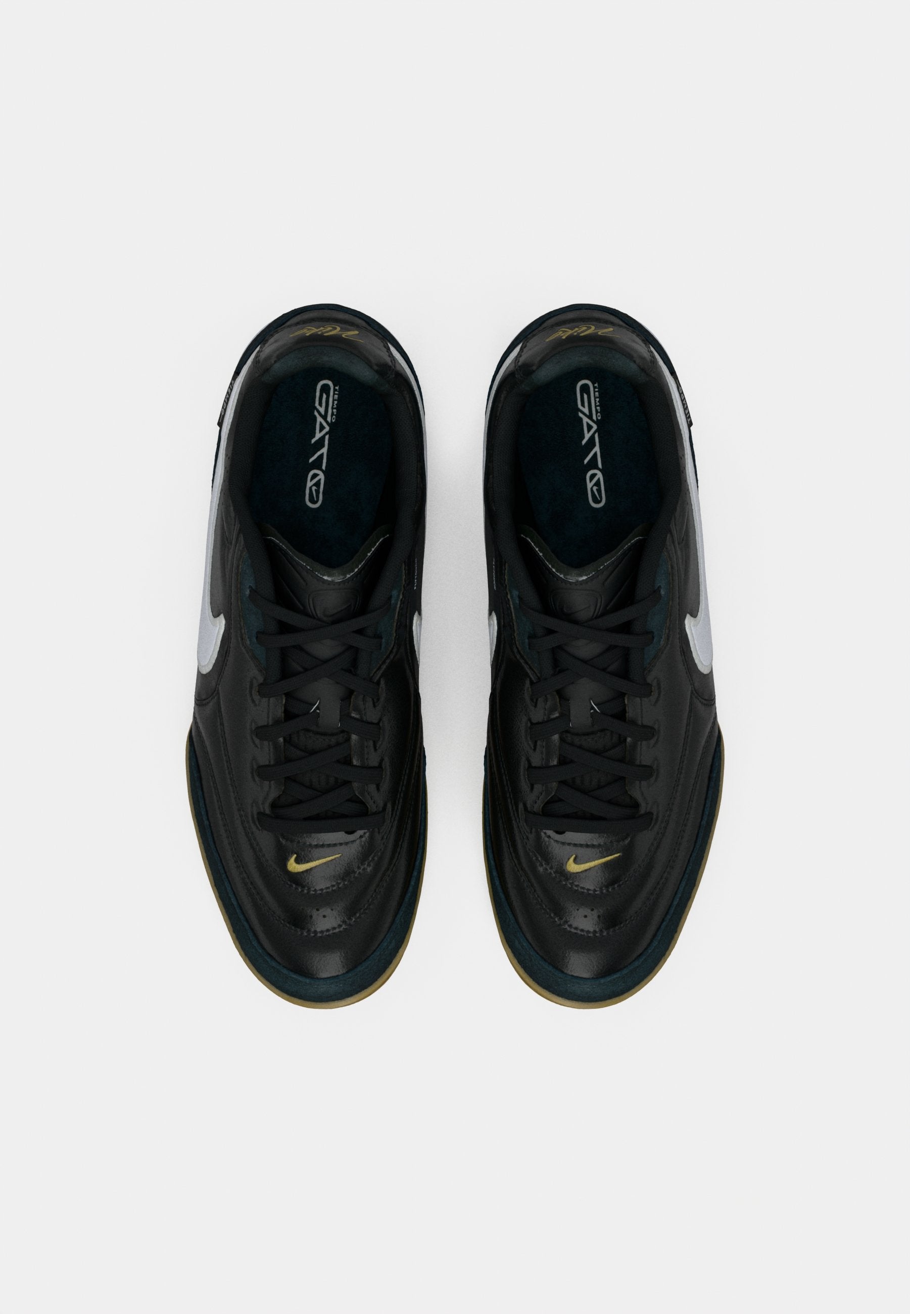 TIEMPO STREETGATO IC UNISEX - Salon futbolu ayakkabısı - siyah/beyaz