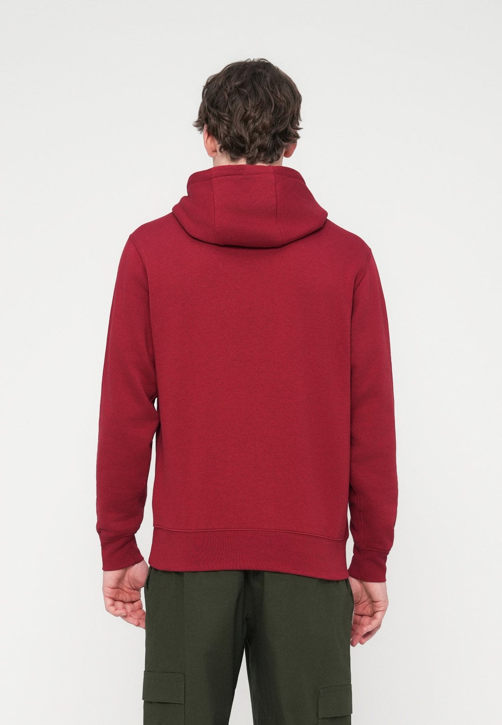 CLUB HOODIE - Sweat à capuche - cramoisi/blanc équipe