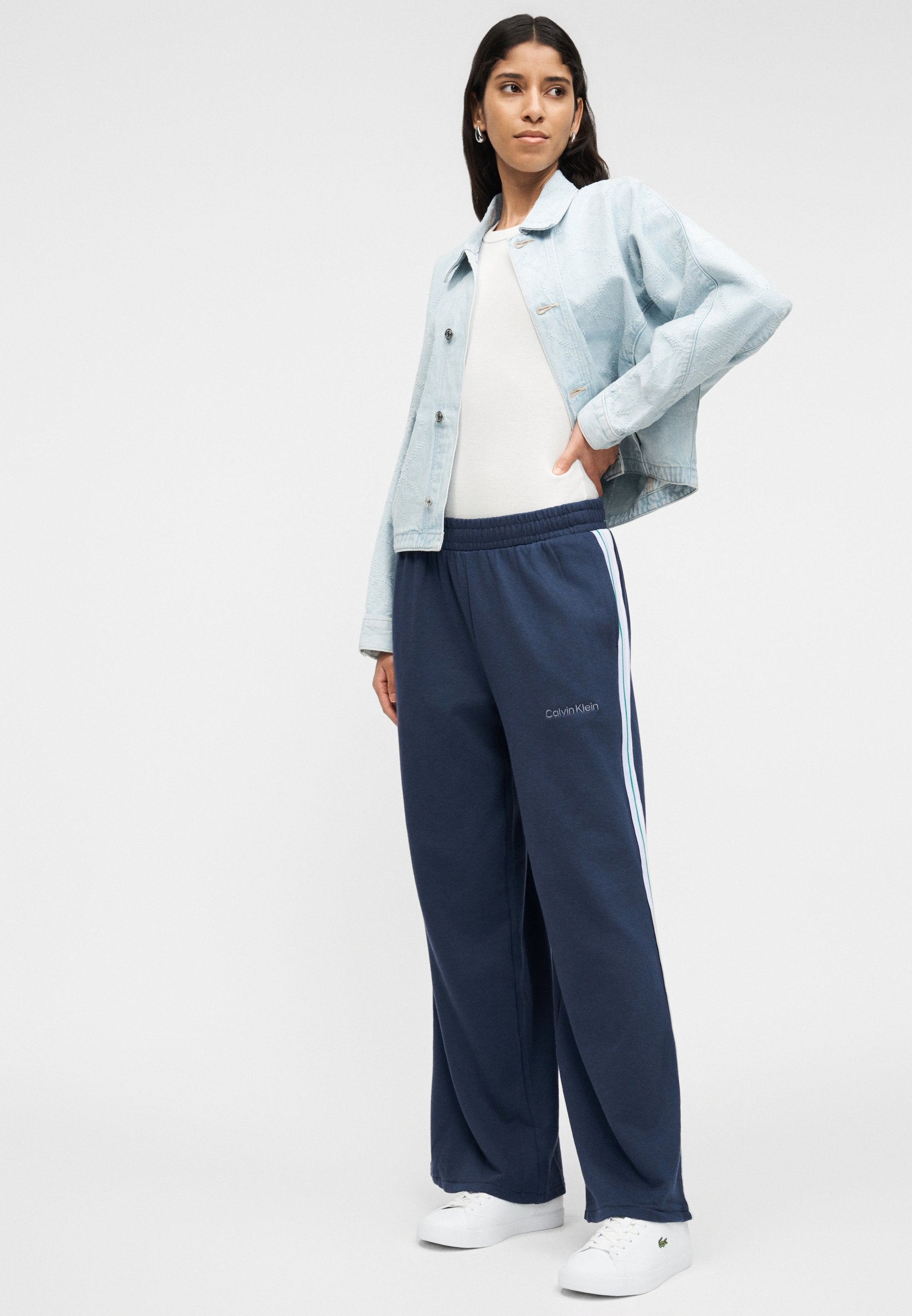 WIDE LEG JOGGER - Tracksuit bottoms - blue nights