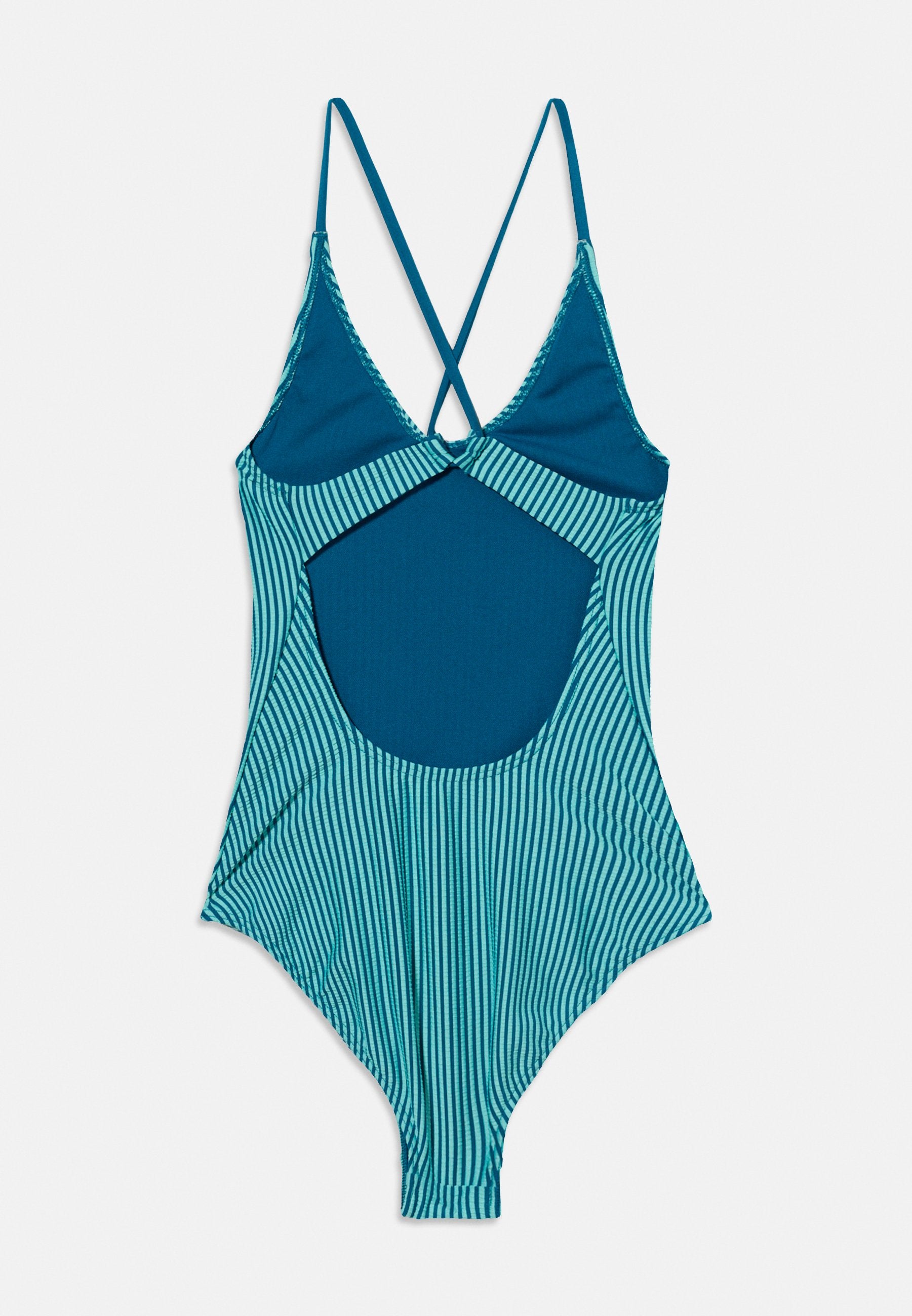 RIPPLE TEXTURE LACE UP UNISEX - Swimsuit - bleached turq