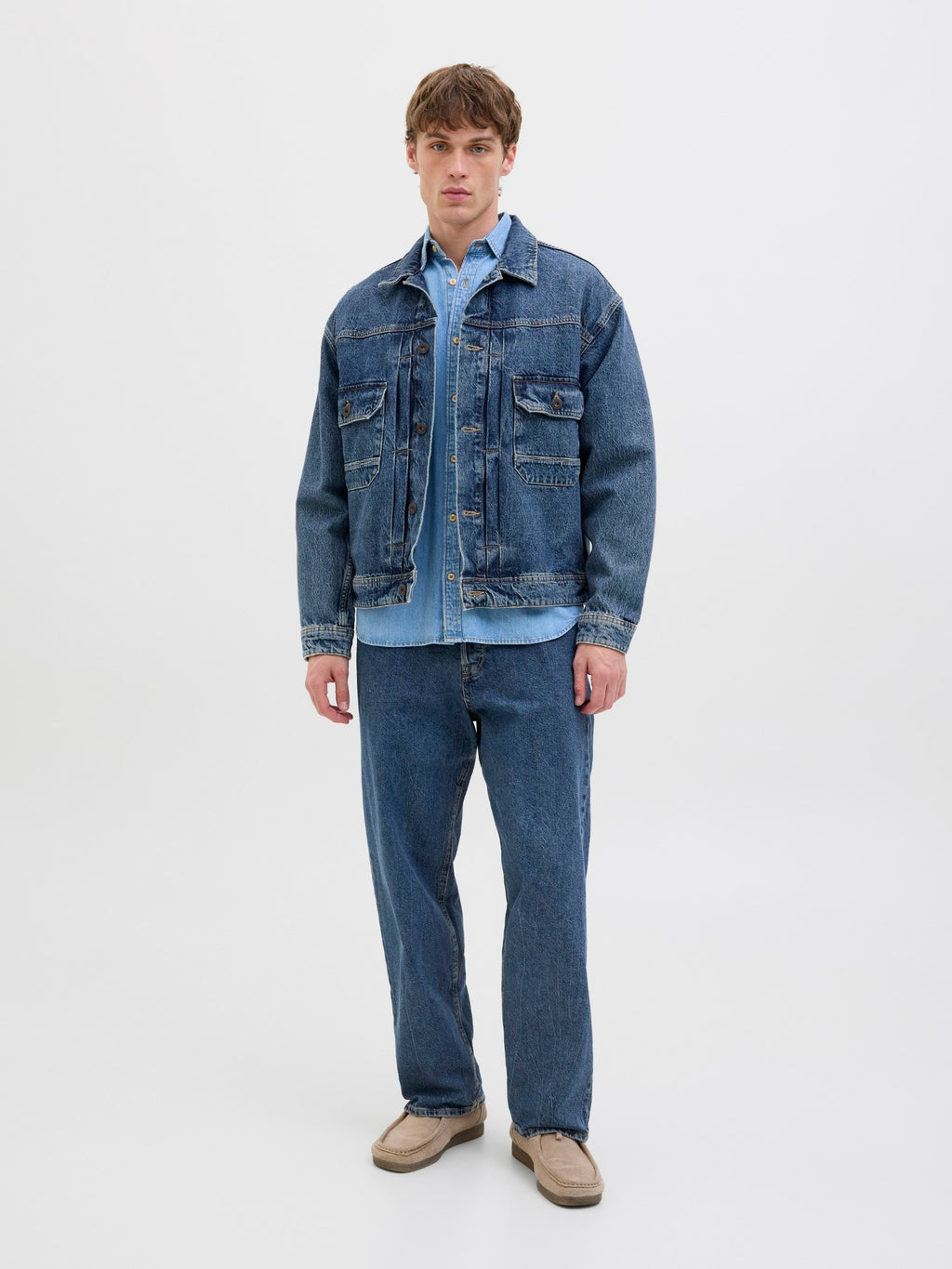gy fit JJIALEX JJORIGINAL SQ 061 - Baggy Jeans - blue denim