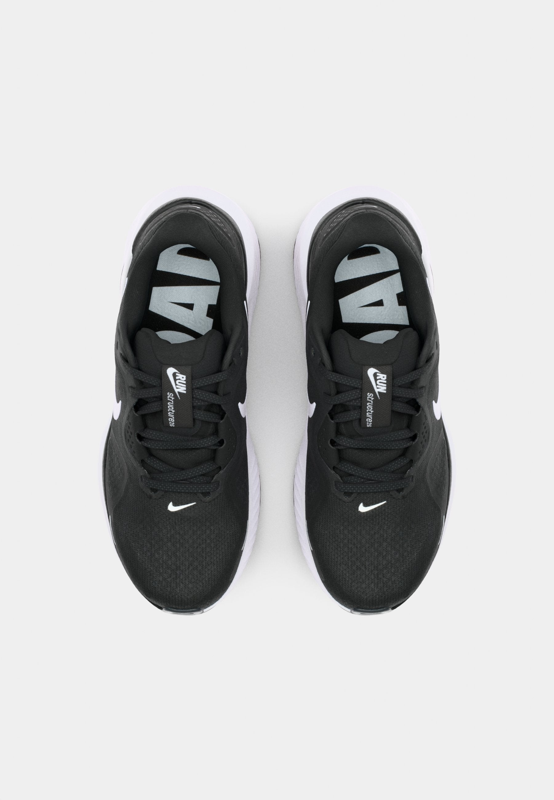 W NIKE STRUCTURE 26 - Chaussures de running sur route - black/white/cool grey/metallic silver