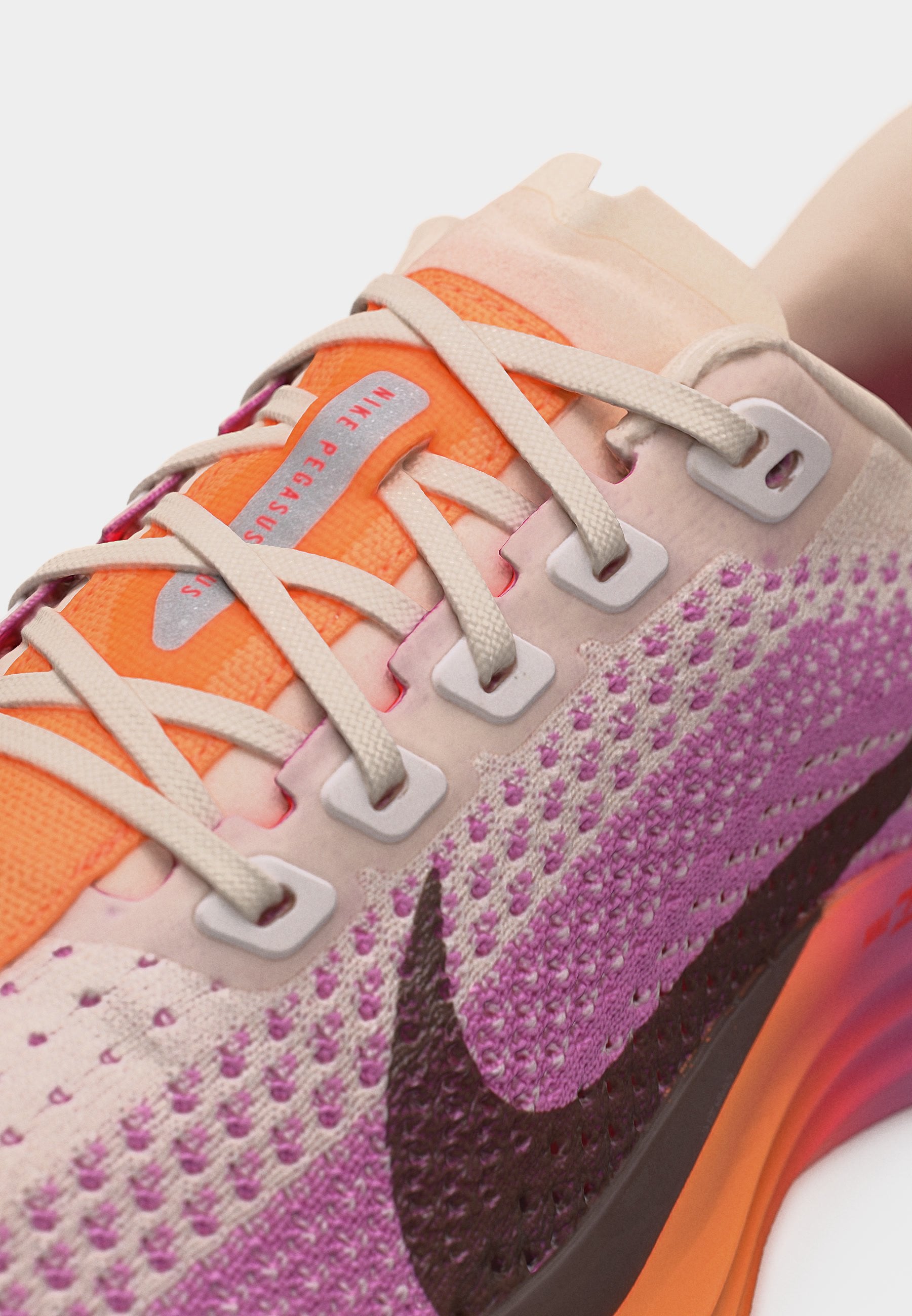PEGASUS PLUS - Road running shoes - chalk/tattoo/light magenta/bright crimson/orange pulse
