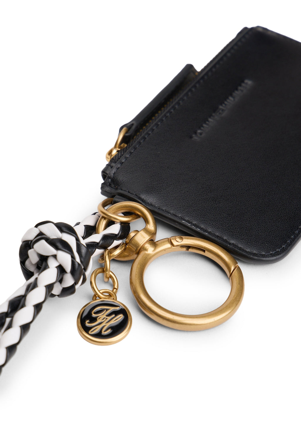 MULTI CHARM LEATHER KEYRING PURSE - Keyring - black