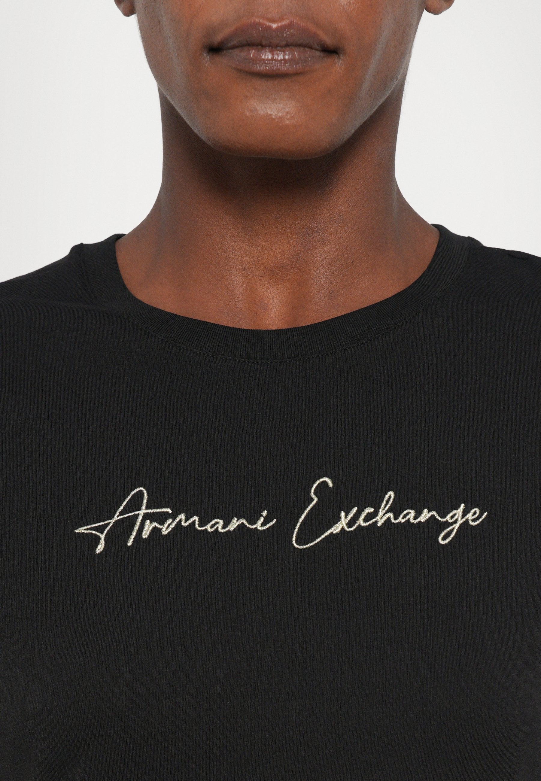 Print T-shirt - black/gold-coloured