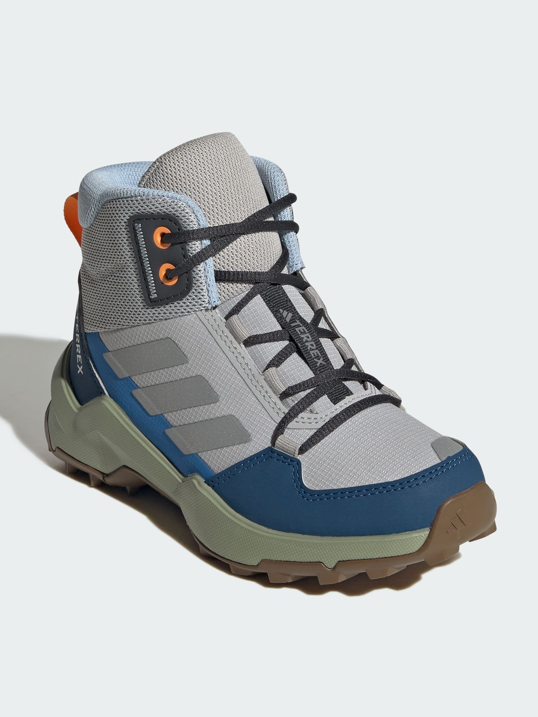 AX4R MID UNISEX - Hiking shoes - grey two/reflective silver/glow blue