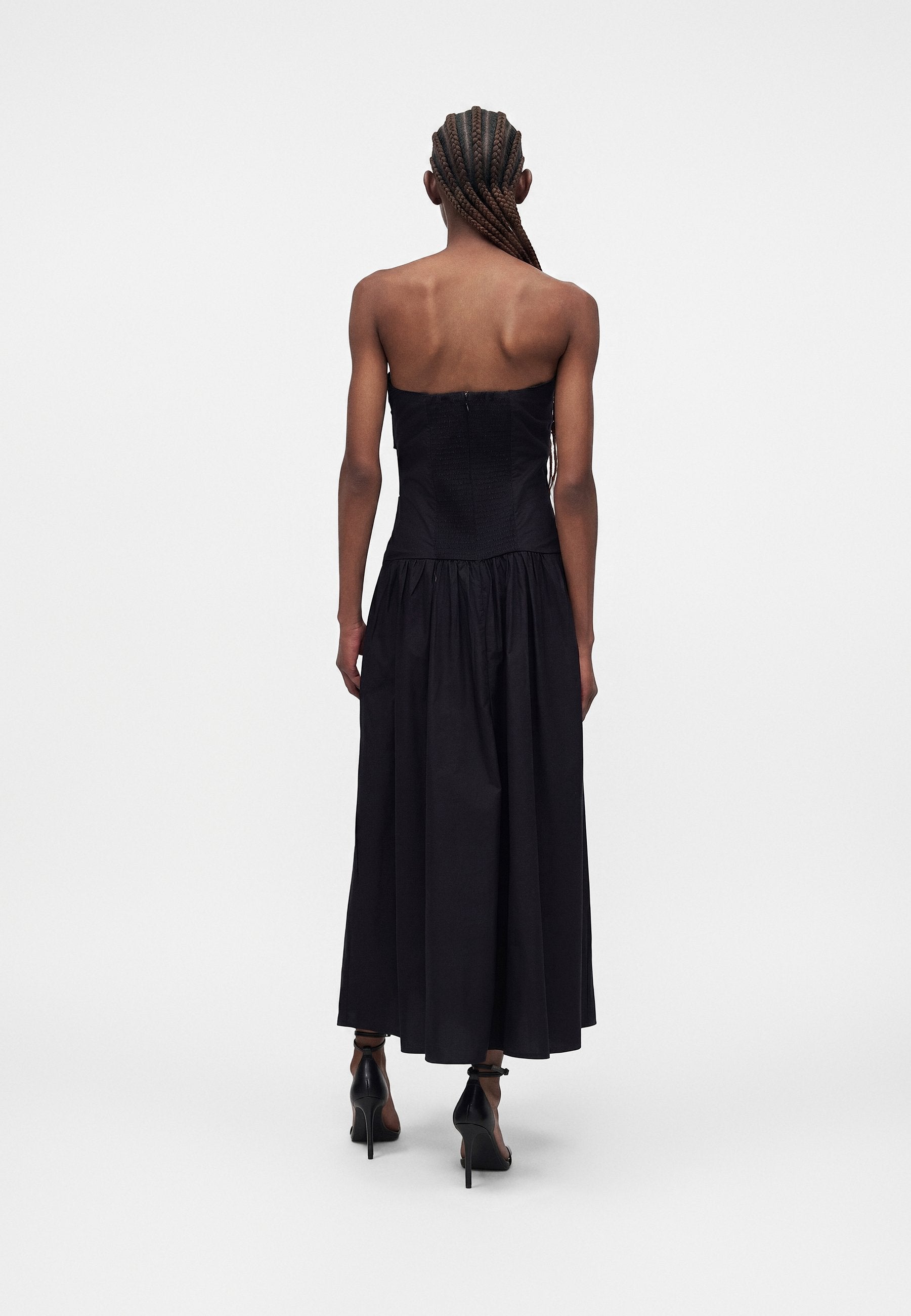 STRAPLESS DRAPED BODICE MAXI DRESS - Maxi dress - true black
