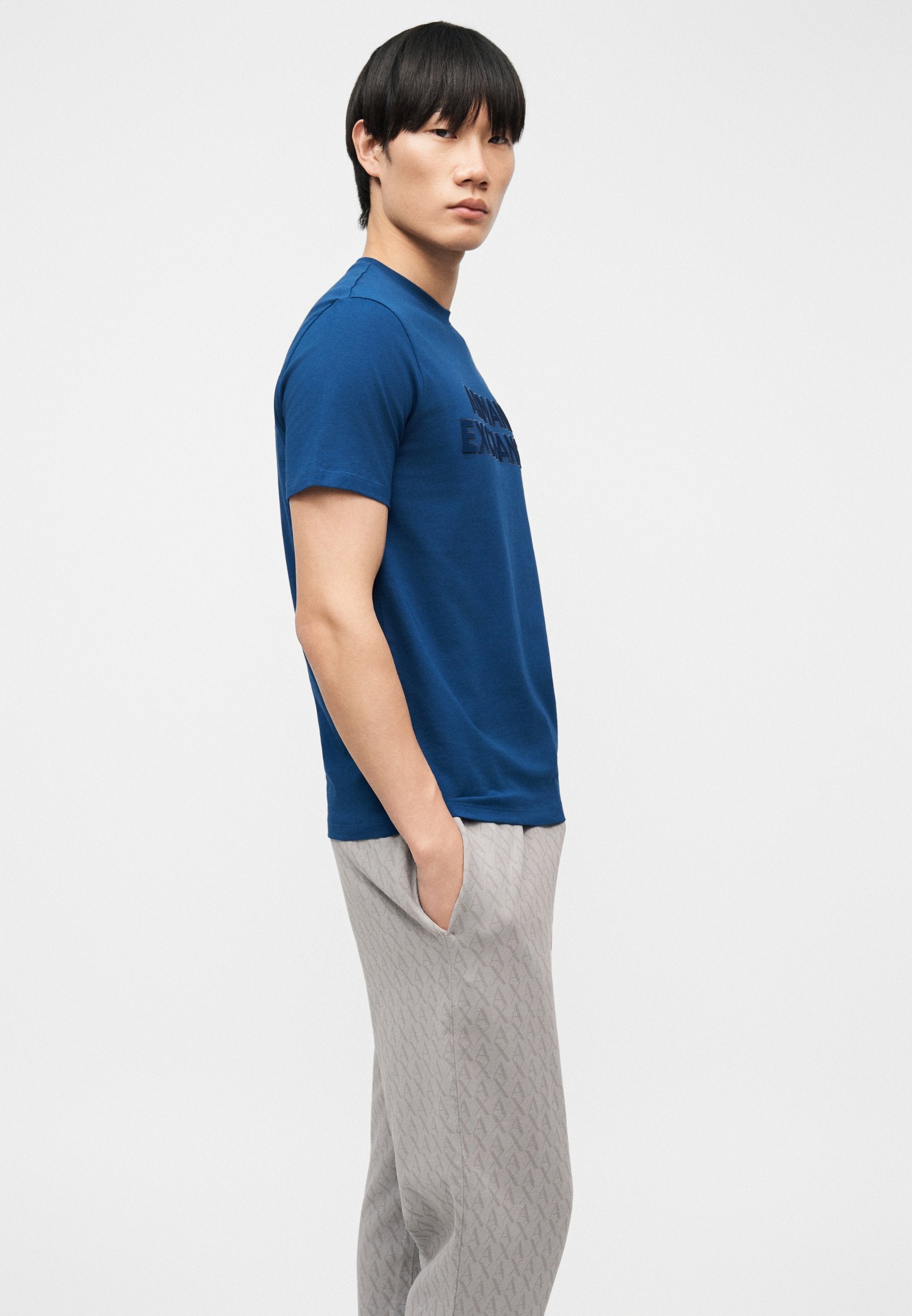 AX LOGO JOGGER PANTS - Tracksuit bottoms - chiseled stone