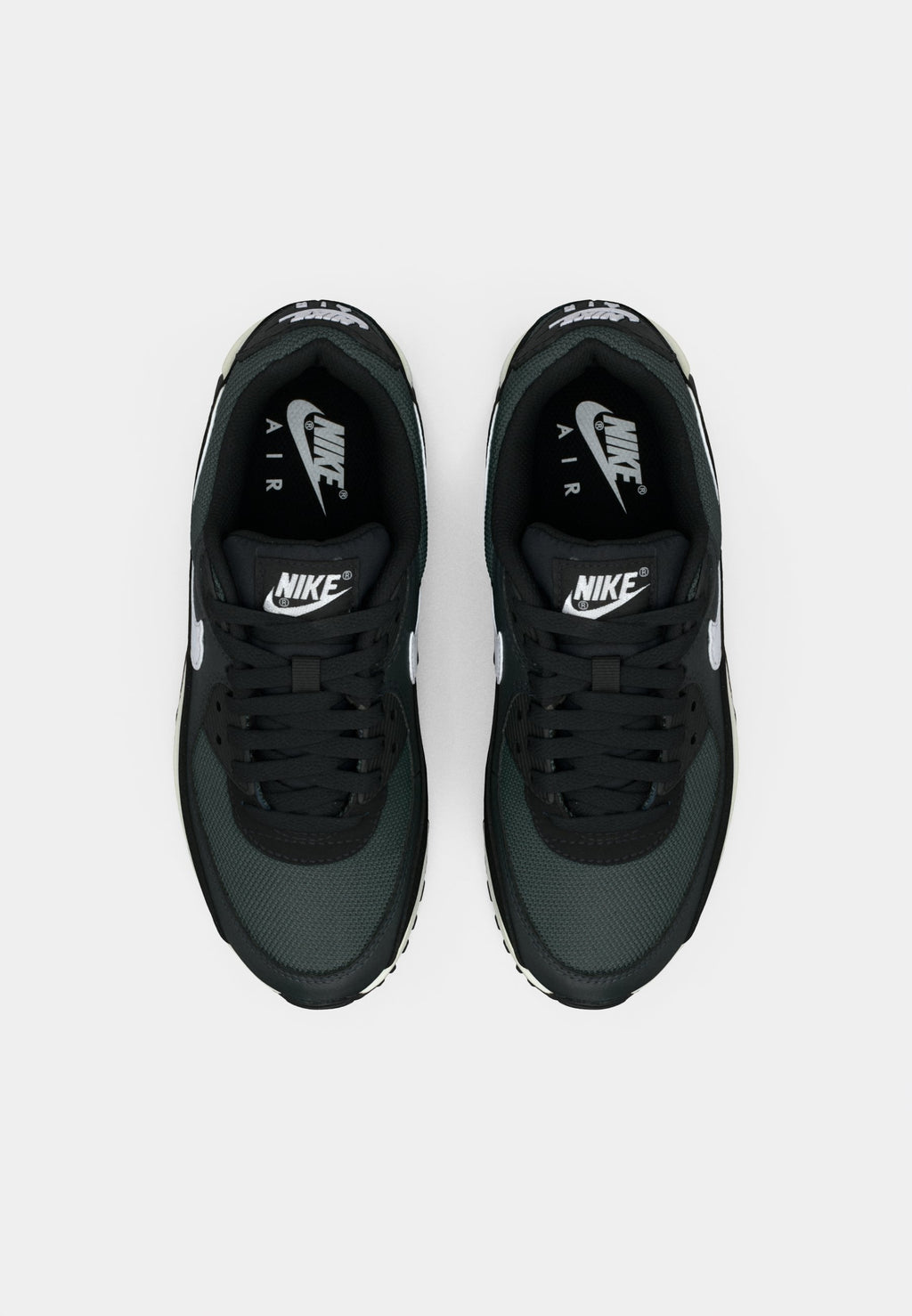 AIR MAX 90 - Spor ayakkabı - siyah/beyaz/metalik gümüş renkli