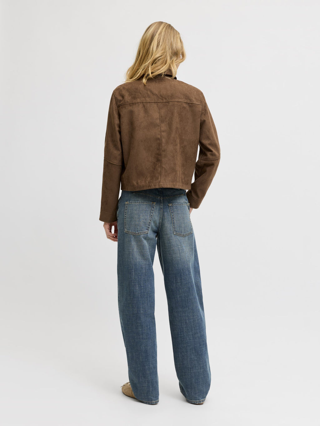 JXRHEA - Faux leather jacket - cognac