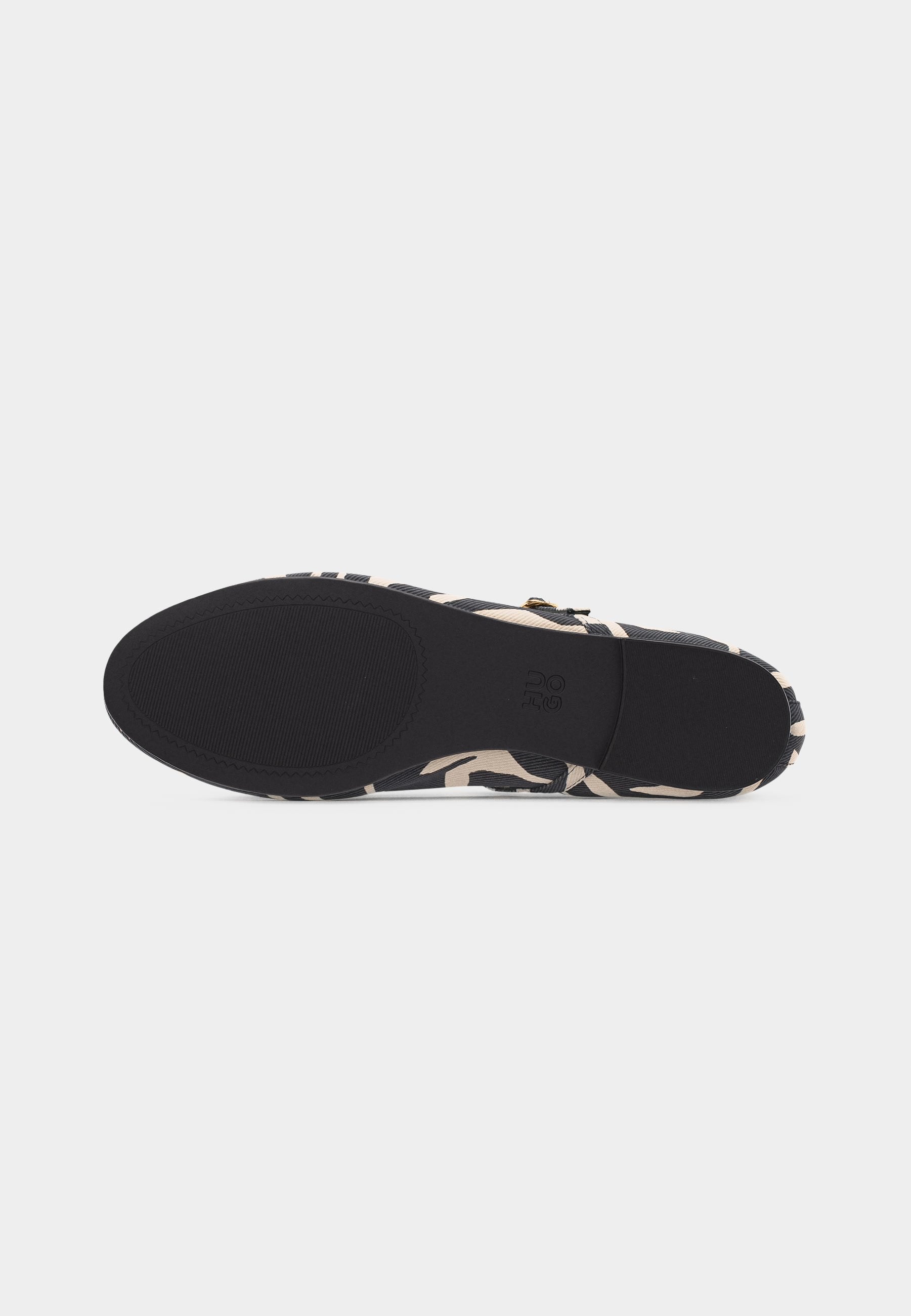 TYLIA - Ankle strap ballet pumps - multi-coloured/black/white