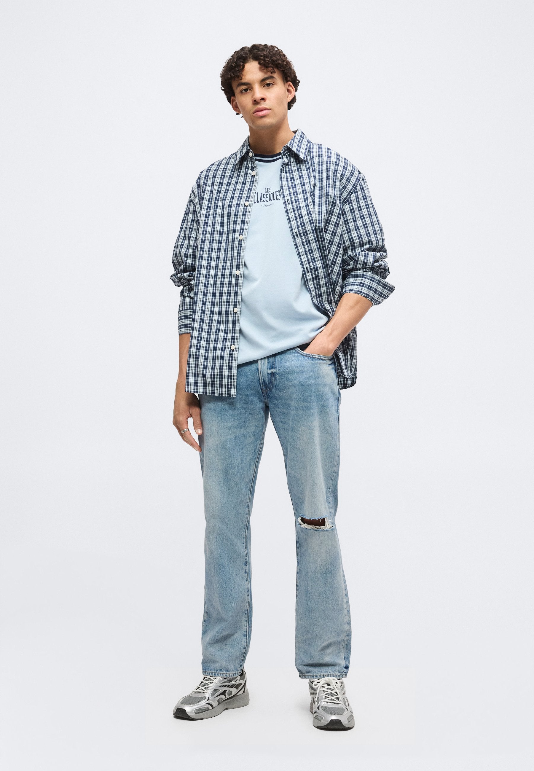STRAIGHT WORN - Relaxed fit jeans - medium wash