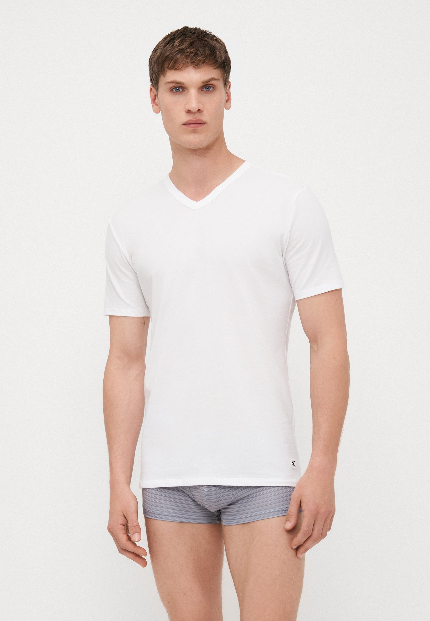 3 PACK V-NECK T-SHIRT COTTON MICROFIBER STRETCH - Undershirt - white