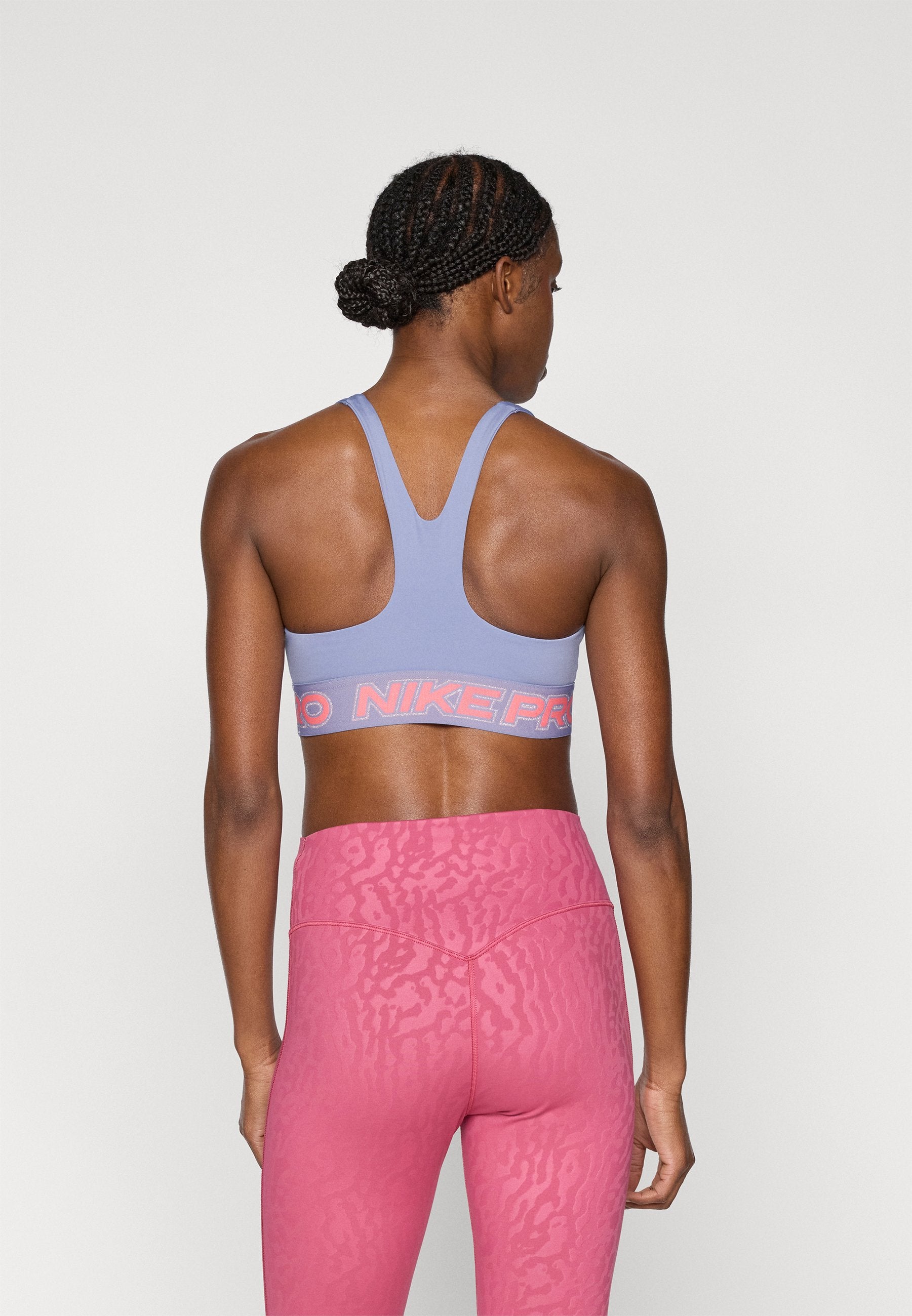 W NP DF BRA TT GRX - Soutien-gorge de sport maintien moyen - iron purple/sea coral/metallic silver-coloured