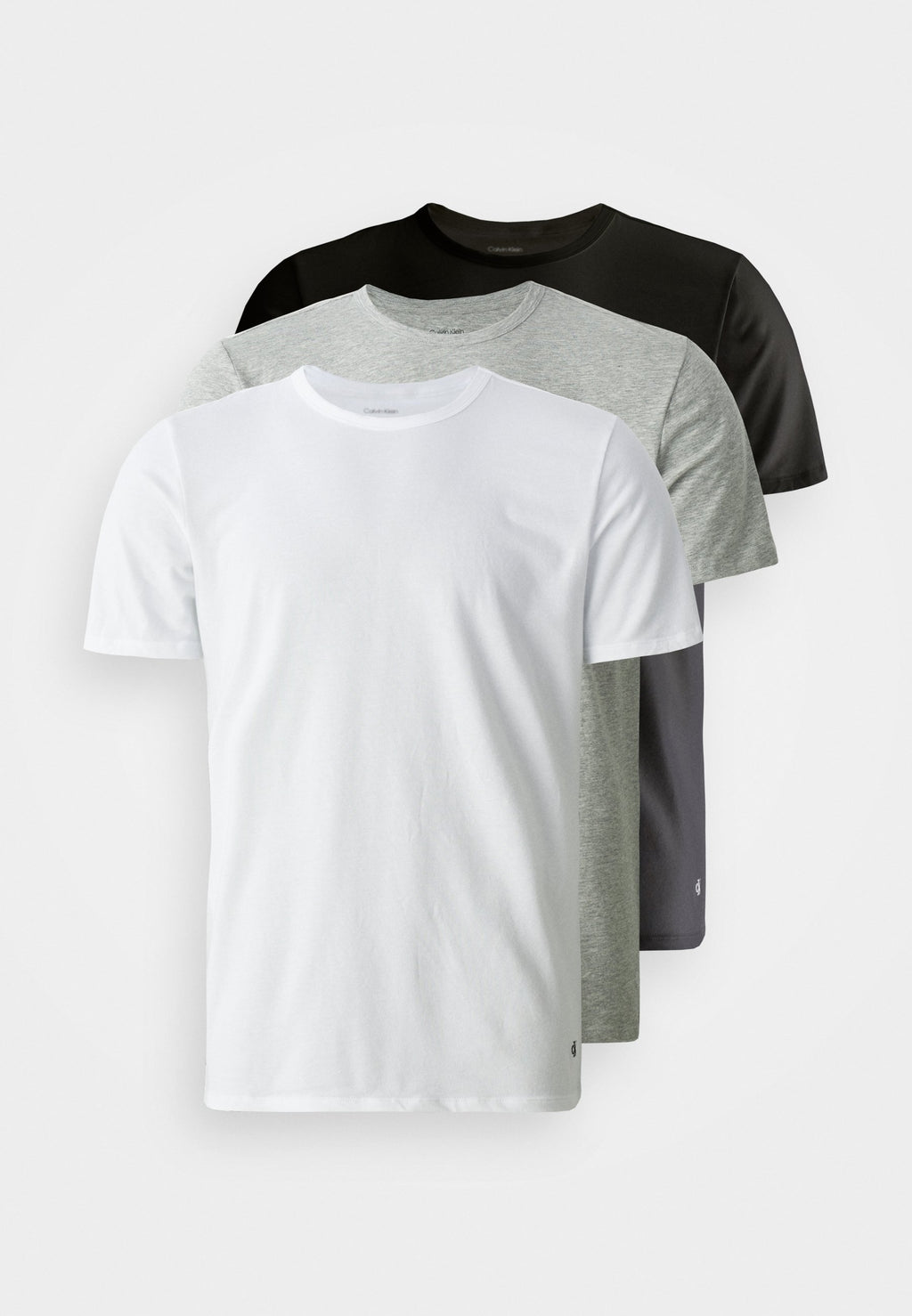3 PACK T-SHIRTS COTTON MICRO STRETCH TEES - Undershirt - black/white/grey heather