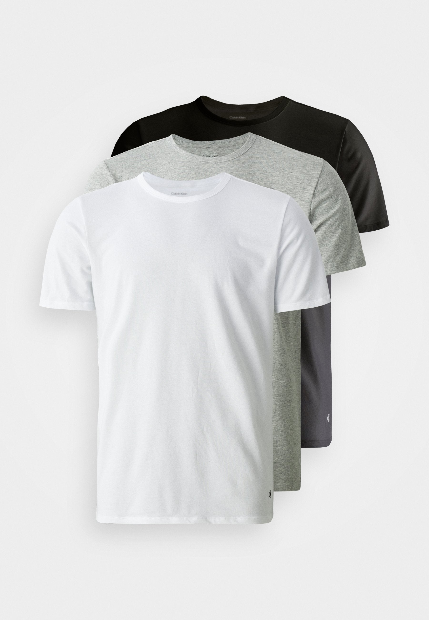 3 PACK T-SHIRTS COTTON MICRO STRETCH TEES - Undershirt - black/white/grey heather