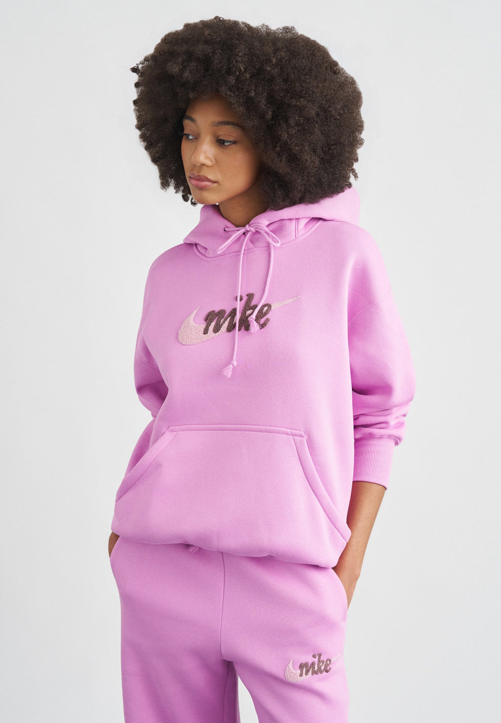 LOGO - Kapüşonlu Sweatshirt - macenta/pembe köpük