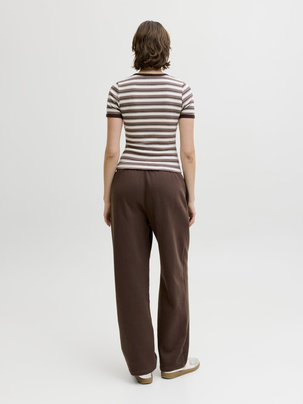 JXFRANKIE - Print T-shirt - vanilla ice/seal brown/brown lentil