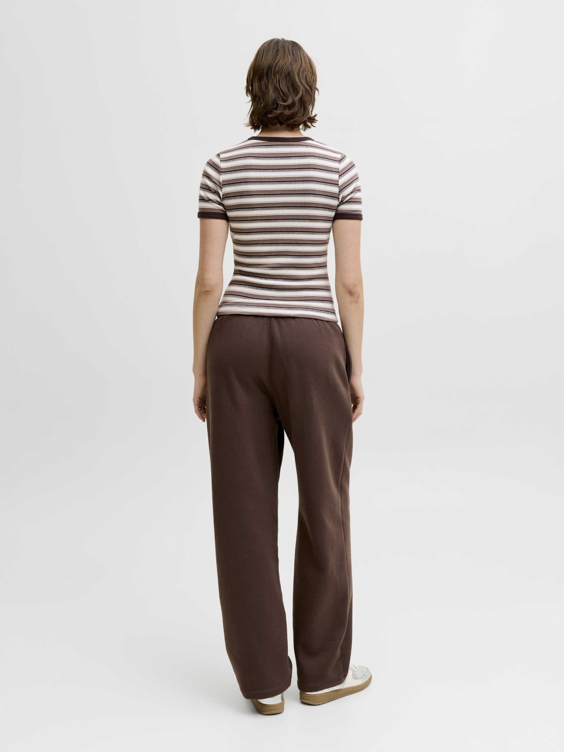 JXFRANKIE - Print T-shirt - vanilla ice/seal brown/brown lentil