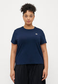 CURVE LOGO EMBROIDERY JERSEY CREW NECK T-SHIRT - Print T-shirt - dark night navy