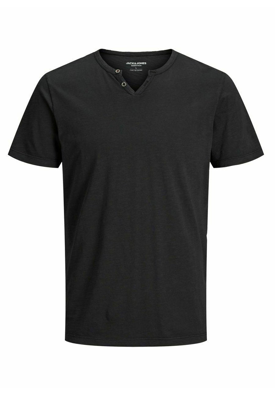 ESPLIT NECK   - Basic T-shirt - black