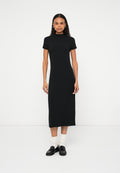 SLIM MOCK - Jersey dress - black