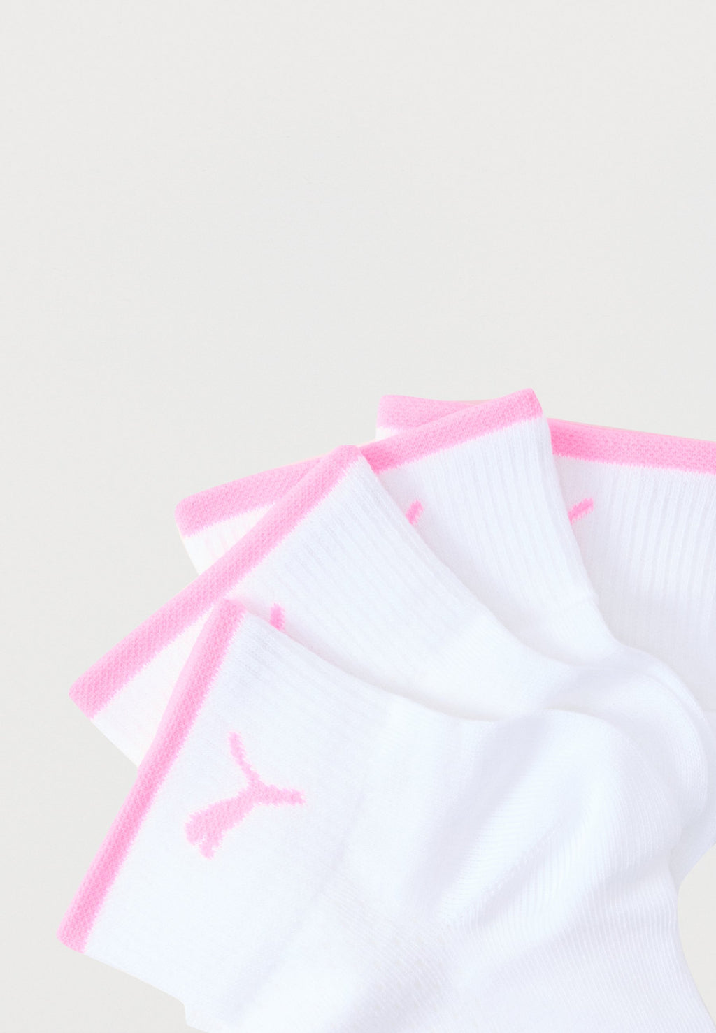 KADIN ÇEYREK PAÇA 4'LÜ PAKET - Sneaker çorapları - beyaz/pembe splash