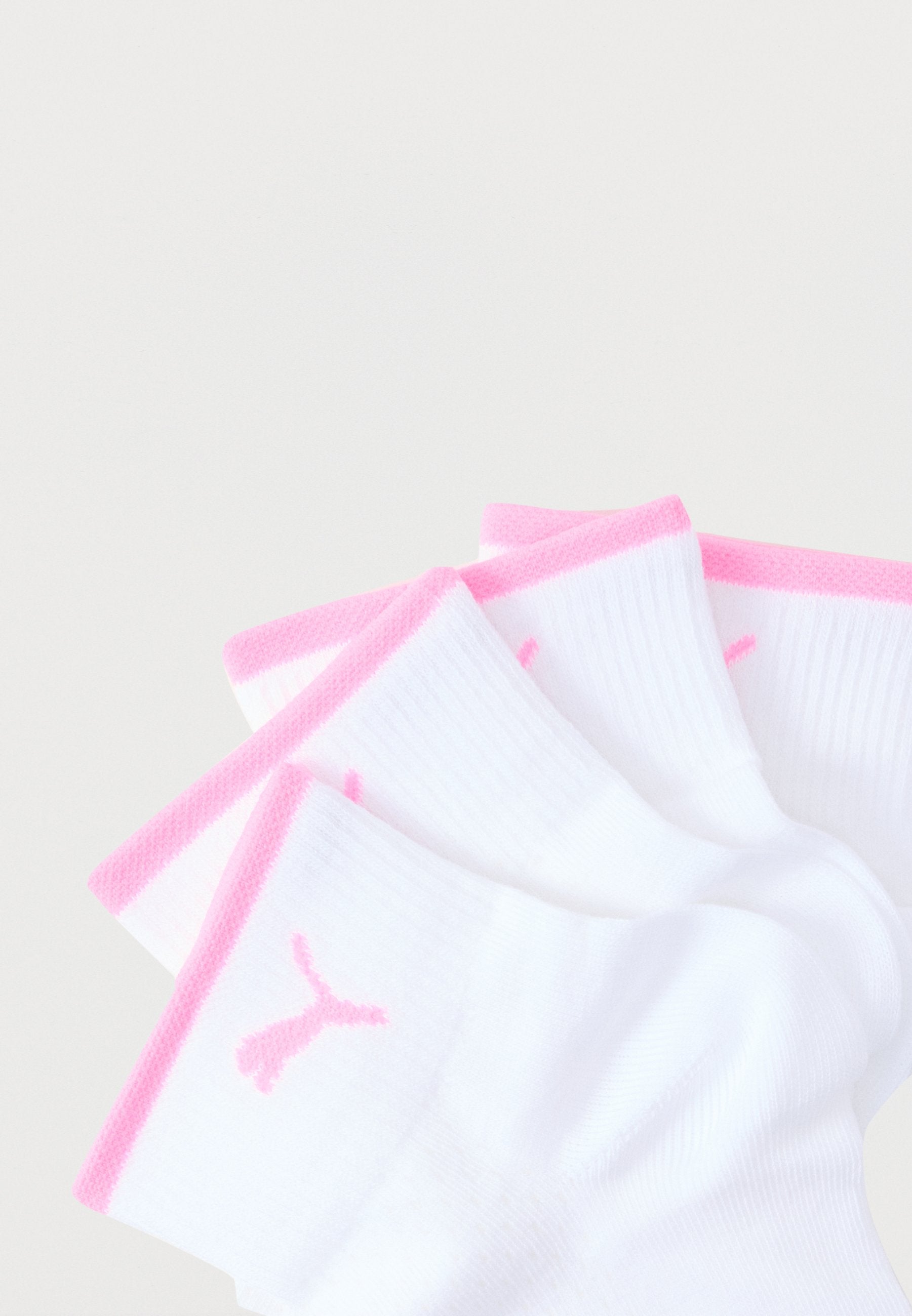 KADIN ÇEYREK PAÇA 4'LÜ PAKET - Sneaker çorapları - beyaz/pembe splash