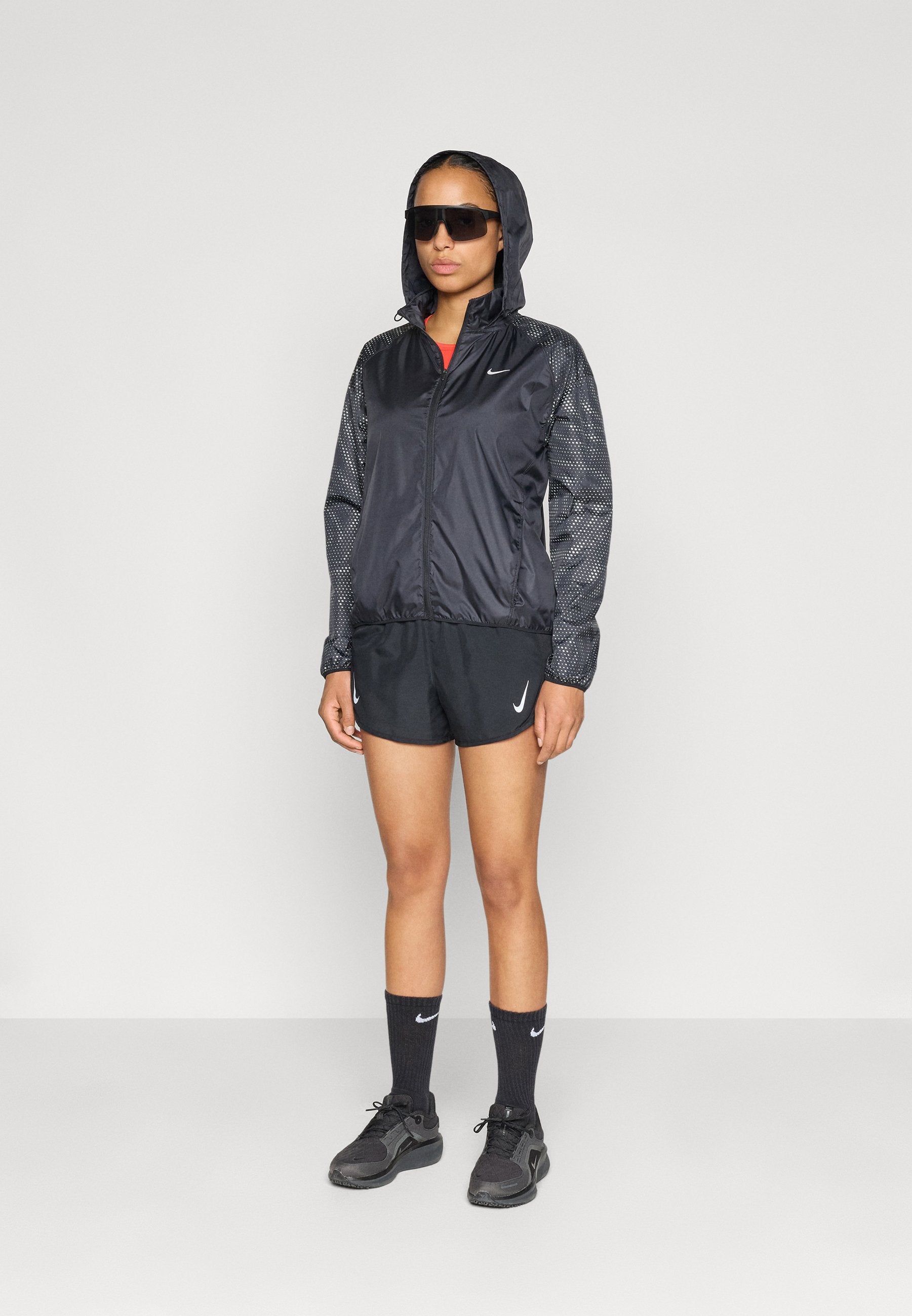 Running jacket - black/reflective silver-coloured