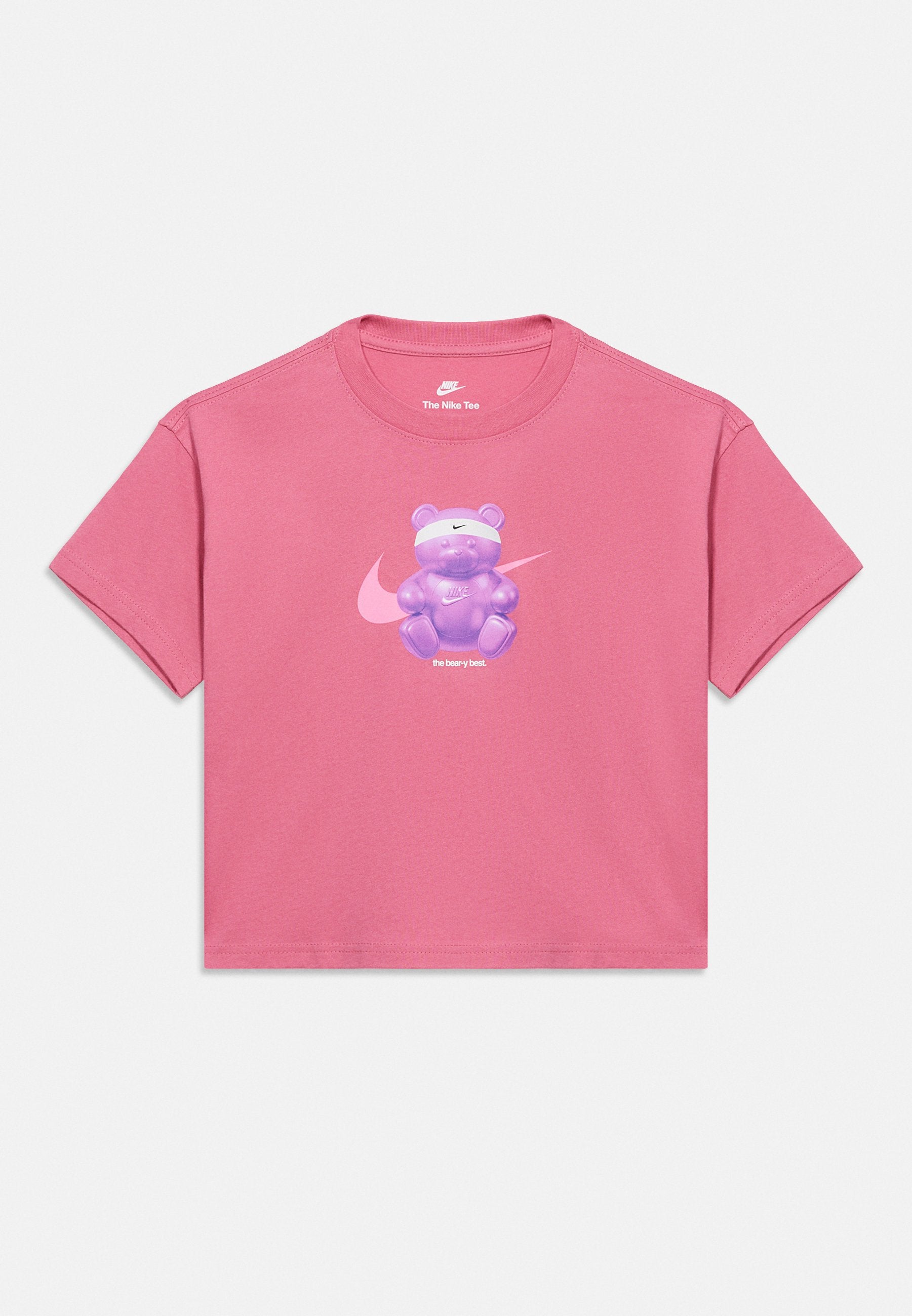 TEE BOXY BEAR - T-shirt imprimé - pivoine