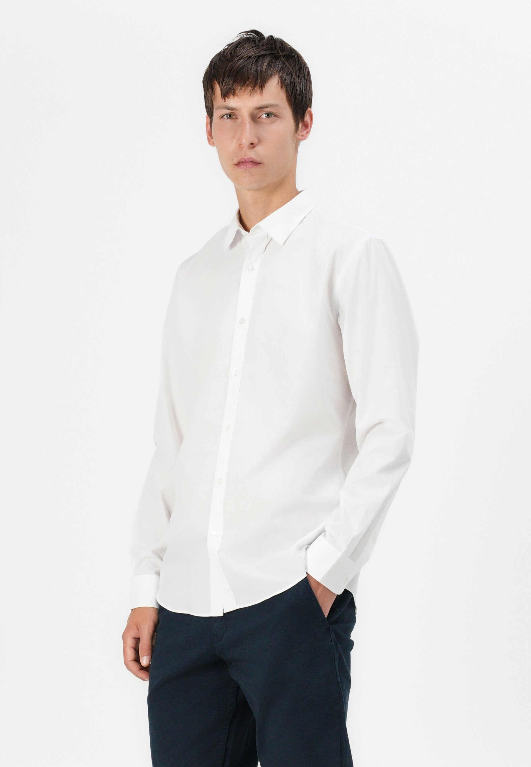 Slim Fit - Shirt - white