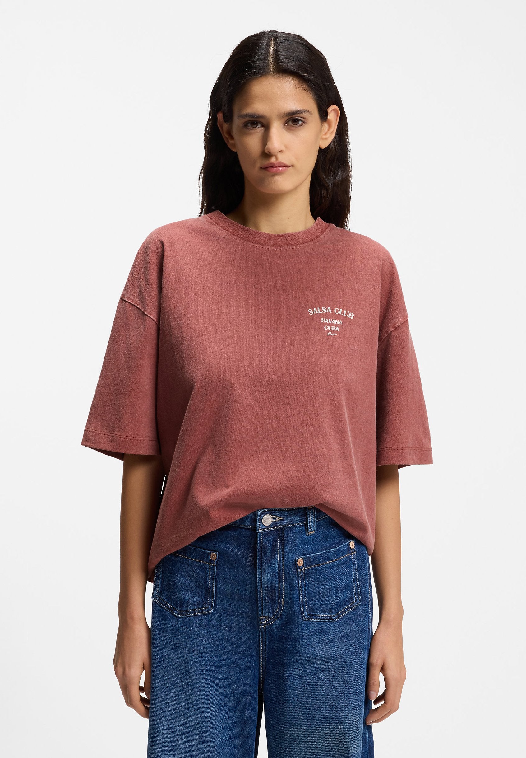 EBOYS - Print T-shirt - dark red