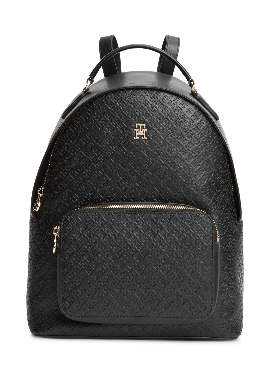 TH MONOGRAM DEBOSSED DOME BACKPACK - Rucksack - black