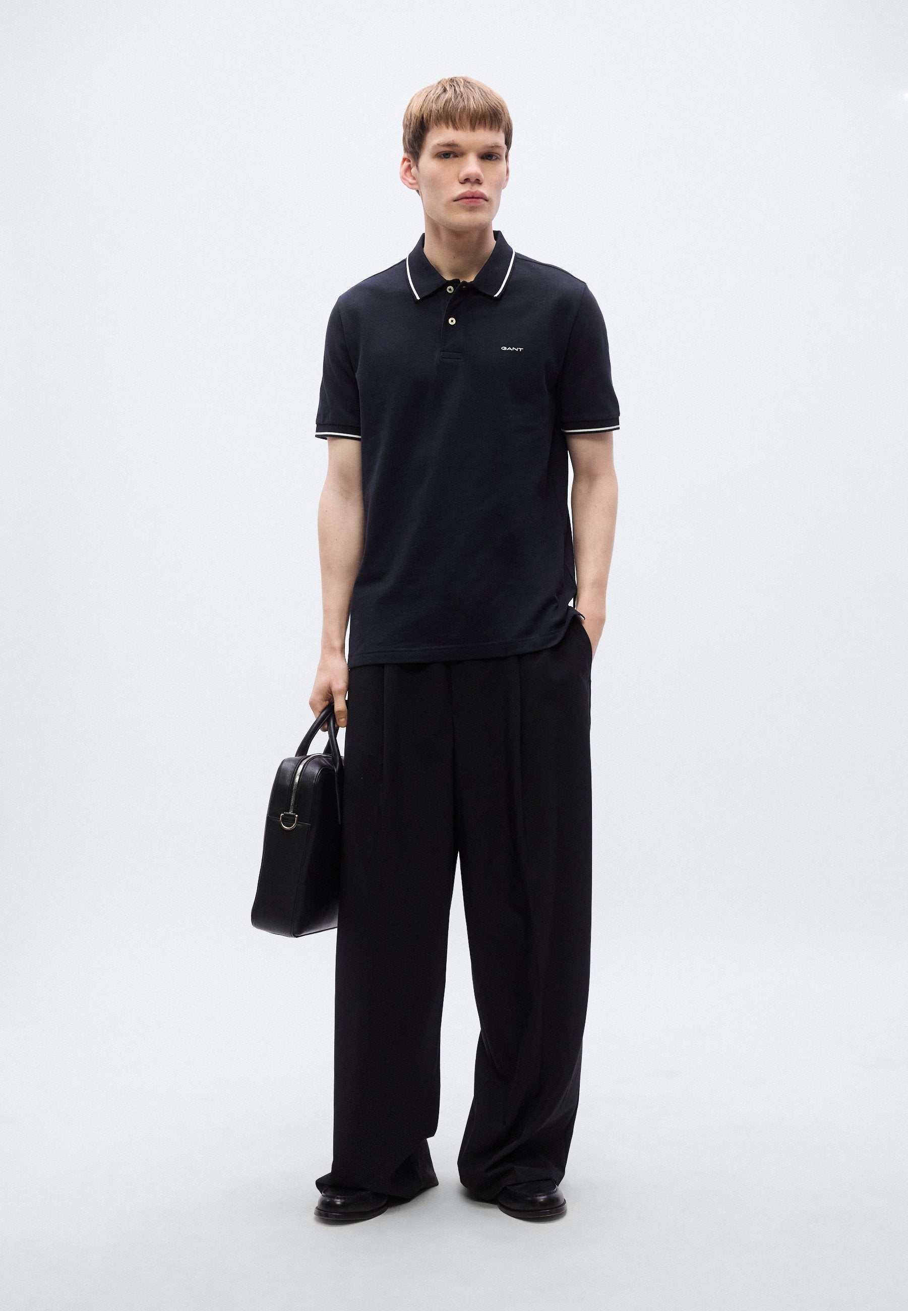TIPPING - Polo shirt - black