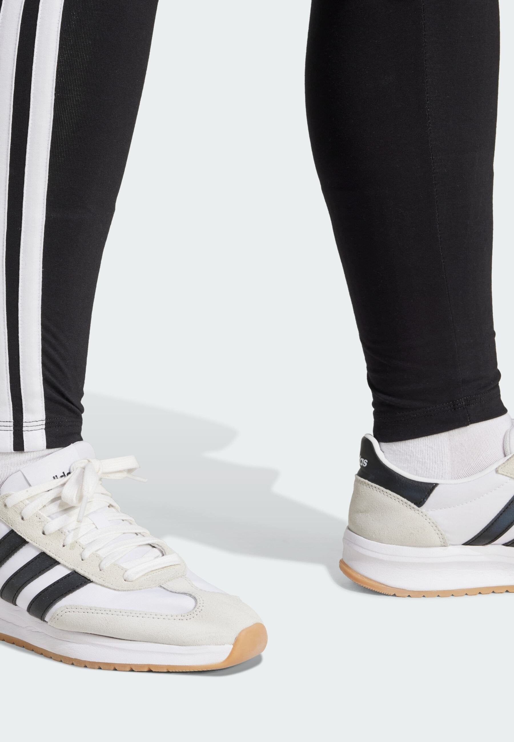 ESSENTIALS 3-STRIPES PLUS SIZE - Leggings - black white