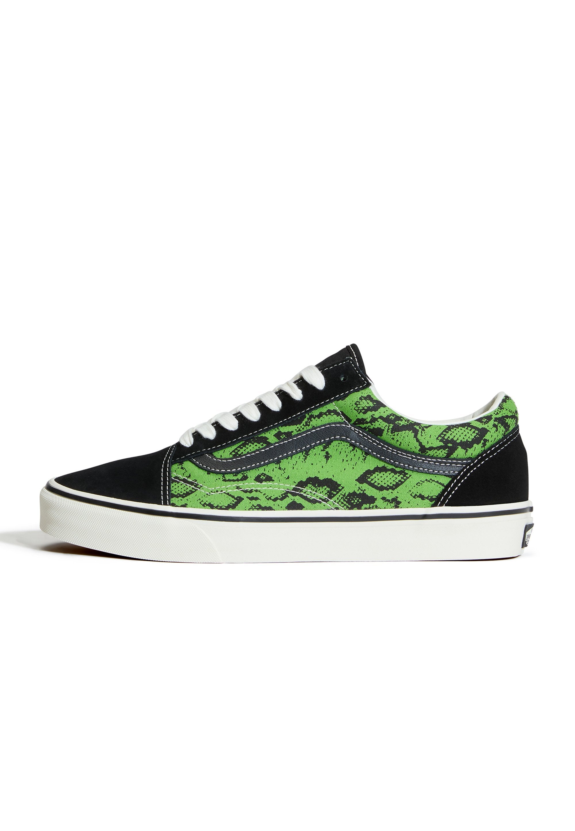 OLD SKOOL UNISEX - Skate shoes - black/lime