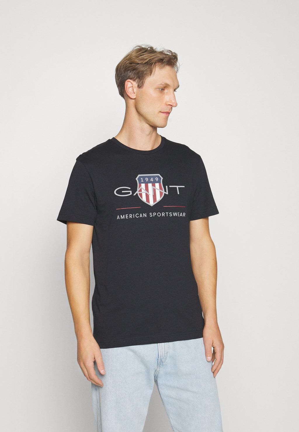 REG ARCHIVE SHIELD SS T-SHIRT - Print T-shirt - black