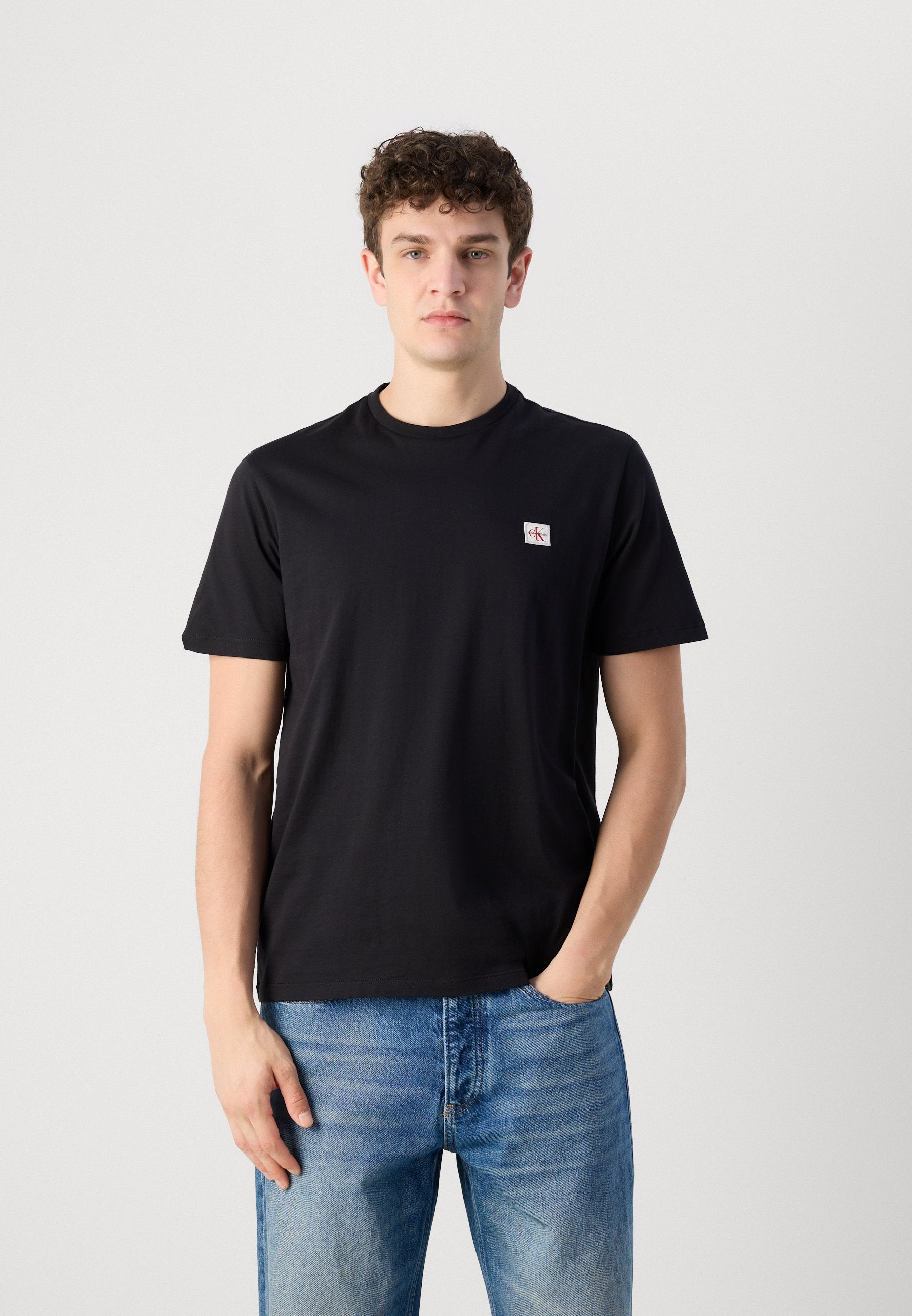 SS BADGE TEE 2'Lİ PAKET - Basic Tişört - siyah/donuk nil mavisi