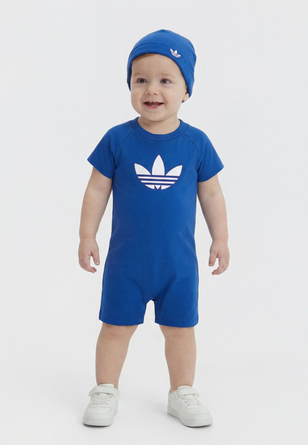 TREFOIL HEDİYE BEBEK UNISEX SET - Bere - kolej mavisi