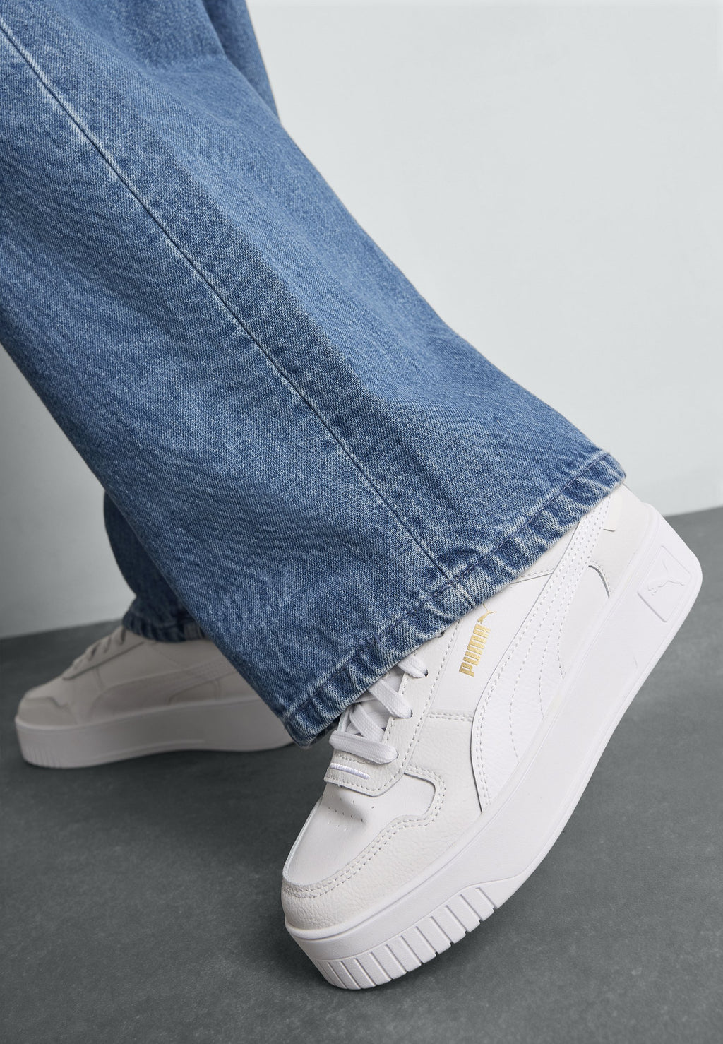 CARINA STREET JR UNISEX - Spor ayakkabı - beyaz/altın