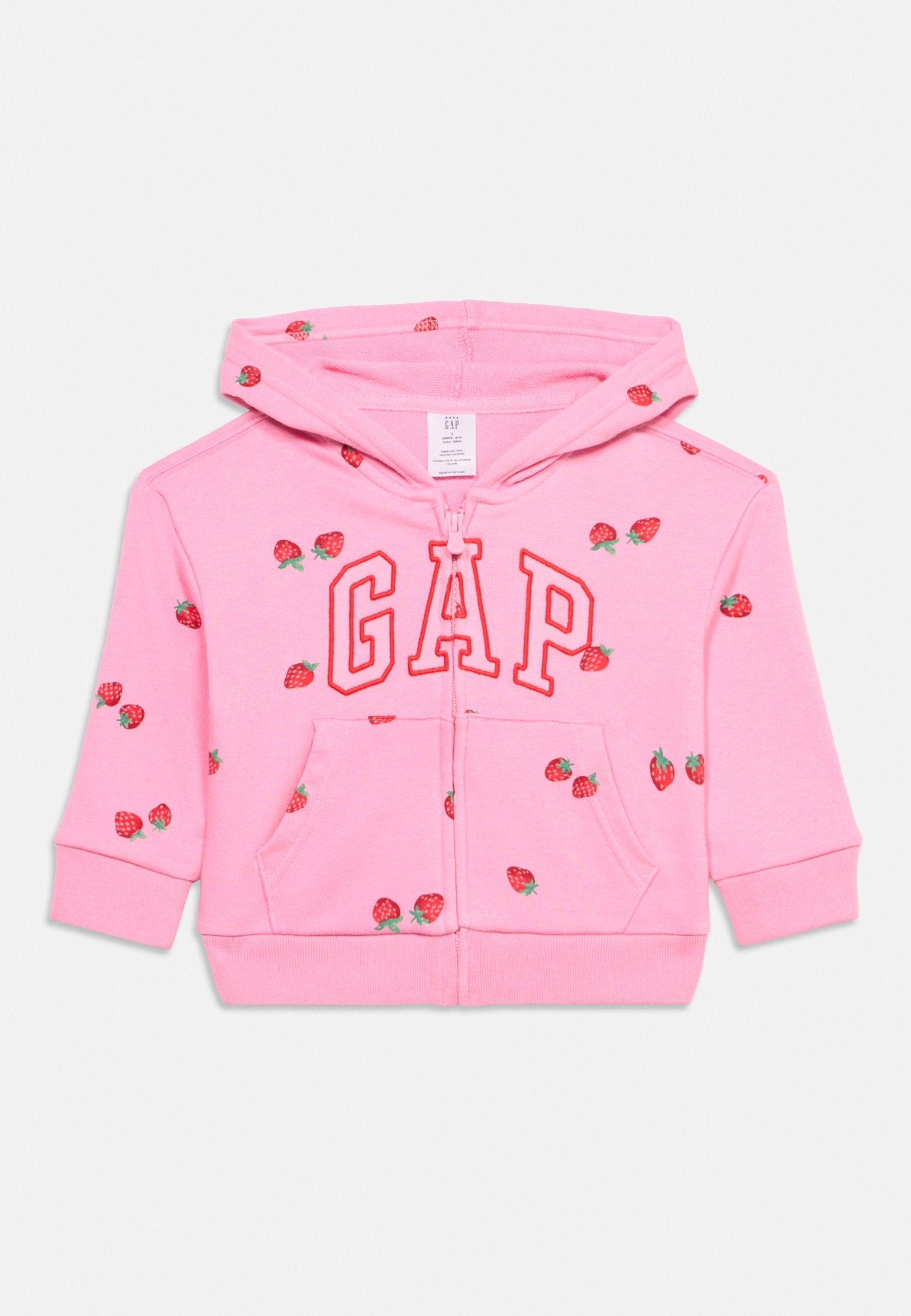 LOGO - Zip-up sweatshirt - parisian pink