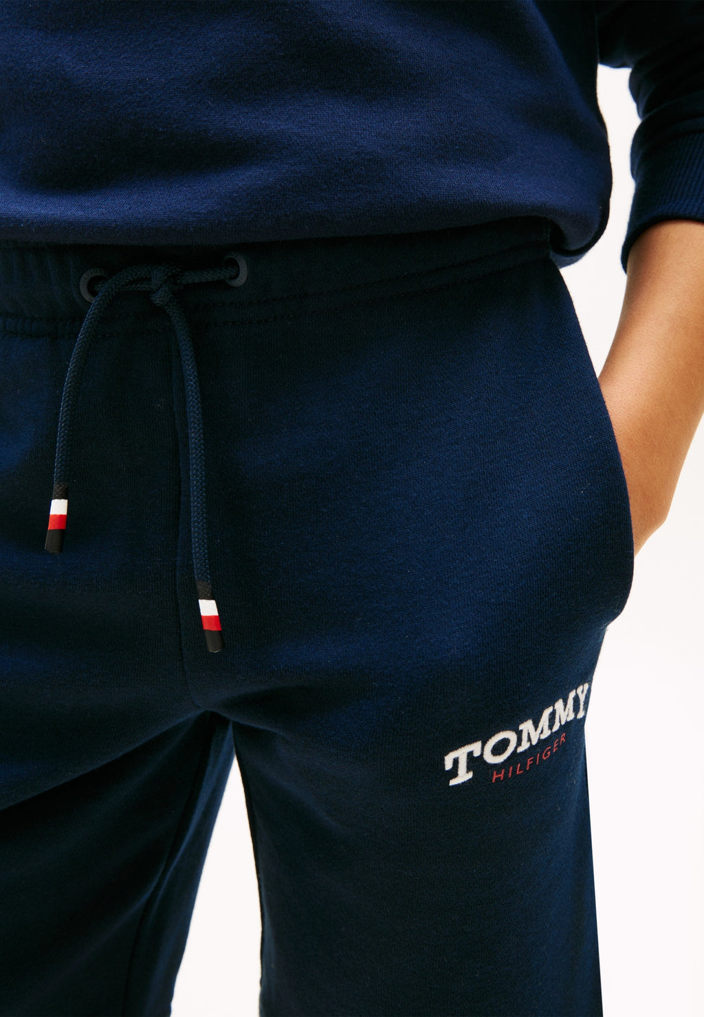 LOGO EMBROIDERY TERRY SWEAT SHORTS - Tracksuit bottoms - dark night navy